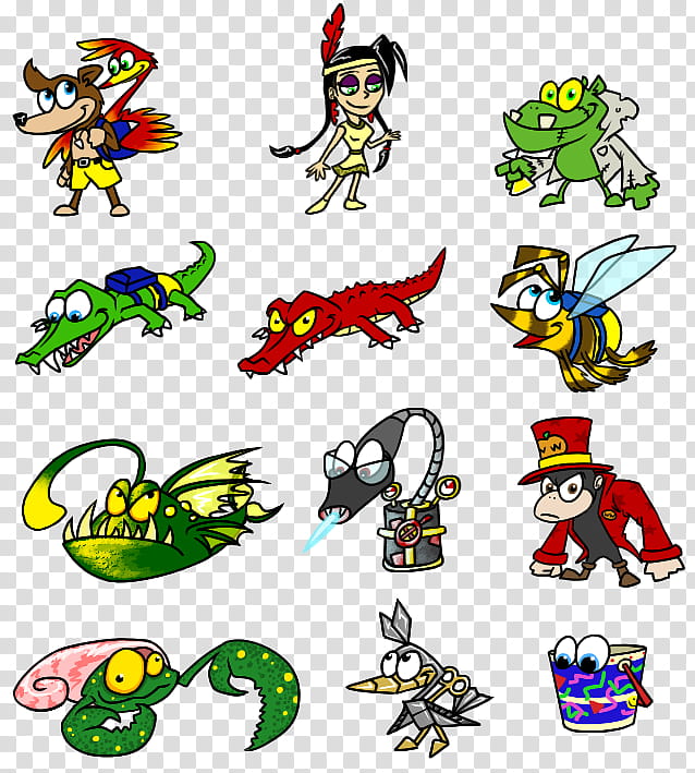 Banjo-Cutie, Part , Banjo Kazooie all transformations characters transparent background PNG clipart