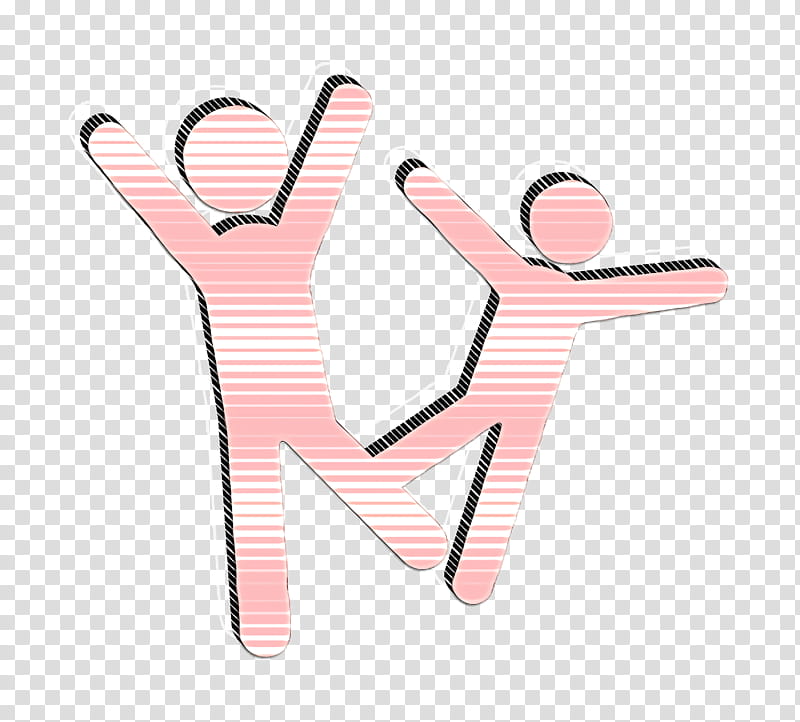 people icon Party icon Friendship icon, Humanitarian Icon, Pink, Hand, Finger, Line, Gesture, Sign Language transparent background PNG clipart