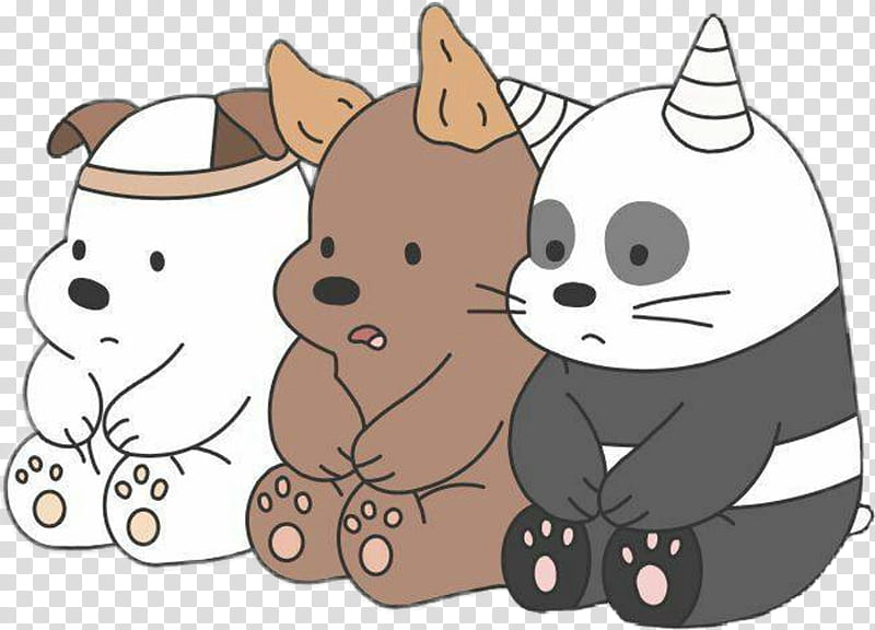 Cat And Dog, Bear, Giant Panda, Ice Bear, Polar Bear, Drawing, Cartoon