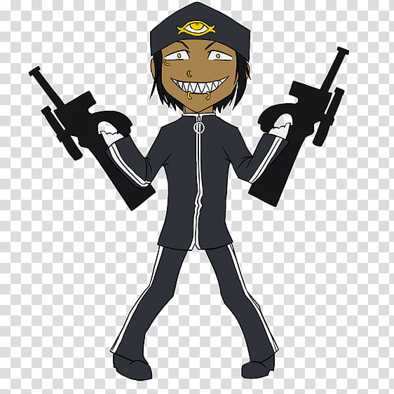 jerks jan valentine, animated man wearing gray pants and jacket holding rifles transparent background PNG clipart