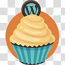 CUPCAKE SOCIAL ICON, blue and brown cupcake transparent background PNG clipart