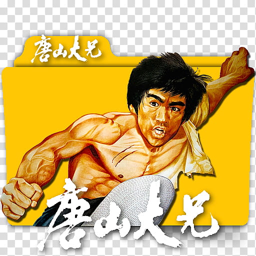Bruce Lee movie folder icons collection,  the big boss tc w transparent background PNG clipart