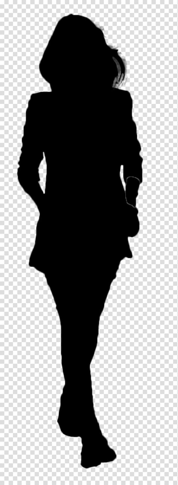 Person, Silhouette, Woman, Drawing, Female, Standing, Blackandwhite, Neck transparent background PNG clipart