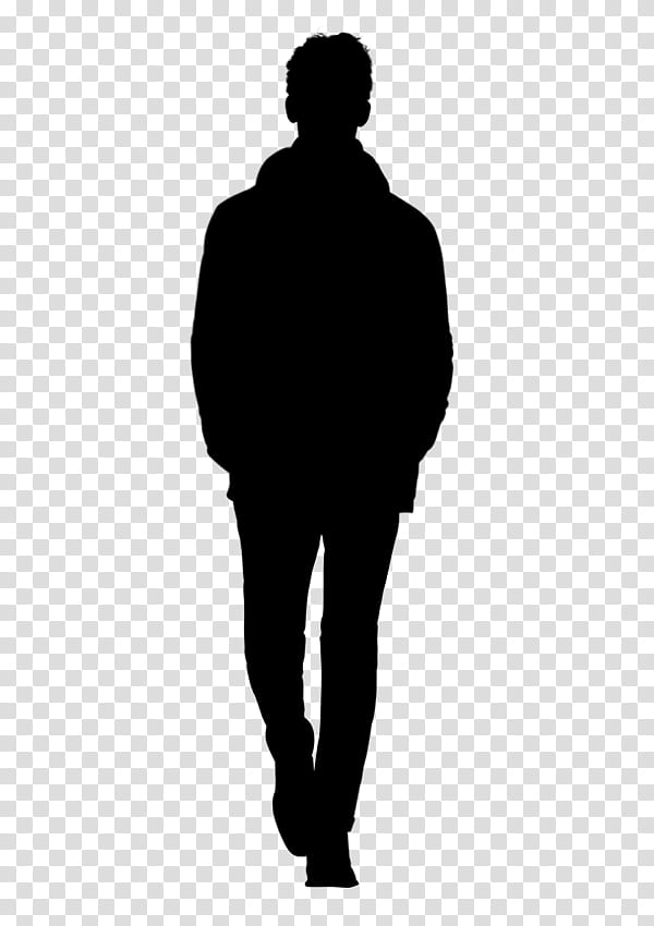 Man, Silhouette, Drawing, Portrait, Standing, Black, Male, Human transparent background PNG clipart