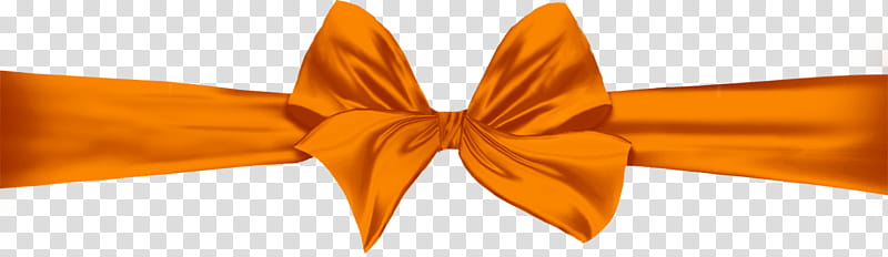 Christmas ribbons, orange bow art transparent background PNG clipart