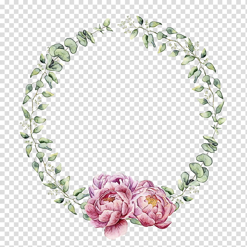 Watercolor Wreath, Watercolor Painting, Flower Painting, Drawing, Gum Trees, Pink, Rose, Plant transparent background PNG clipart