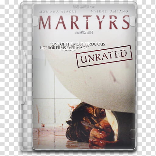 Movie Icon Mega , Martyrs, Martyrs Unrated DVD case transparent background PNG clipart
