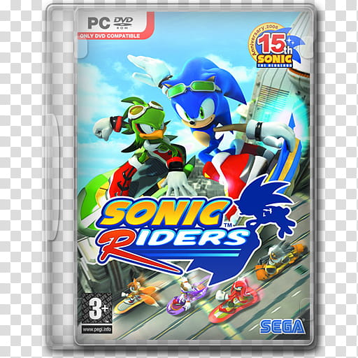 Game Icons , Sonic-Riders, Sonic Riders PC DVD case transparent background PNG clipart