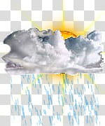 The REALLY BIG Weather Icon Collection, Mostly Cloudy with Light Rain transparent background PNG clipart