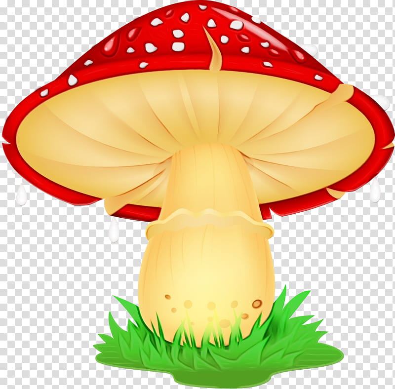 mushroom agaric fungus, Watercolor, Paint, Wet Ink transparent background PNG clipart