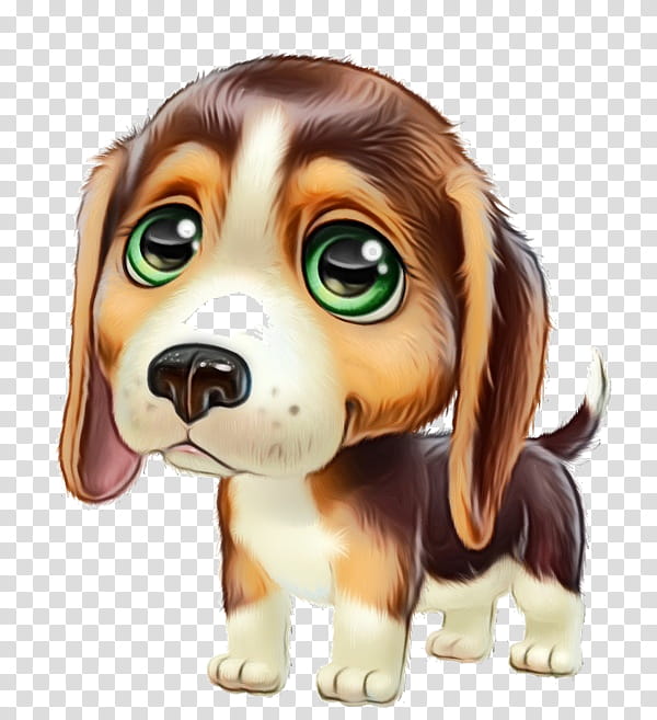 Puppy love Beagle Companion dog Snout, Watercolor, Paint, Wet Ink, Cartoon, Breed, Figurine, Animation transparent background PNG clipart