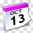 WinXP ICal, October  icon transparent background PNG clipart