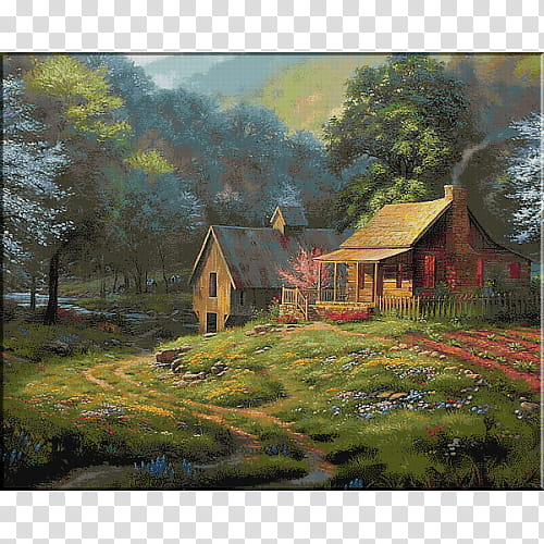 Cartoon Nature, World, Painting, Drawing, Landscape Painting, Television, Video, Thomas Kinkade transparent background PNG clipart