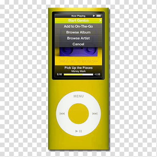 Richie IPod Nanos Icons , Yellow transparent background PNG clipart