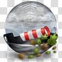 Sphere   , white and red striped pipe transparent background PNG clipart