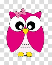 pink and white owl standing cartoon art transparent background PNG clipart