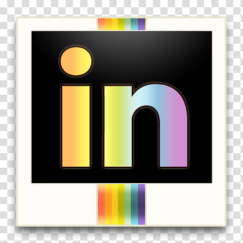 Polaroids Social Icons, LinkedIn transparent background PNG clipart
