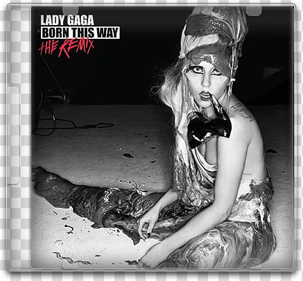 Lady Gaga CD Cover icon,  transparent background PNG clipart