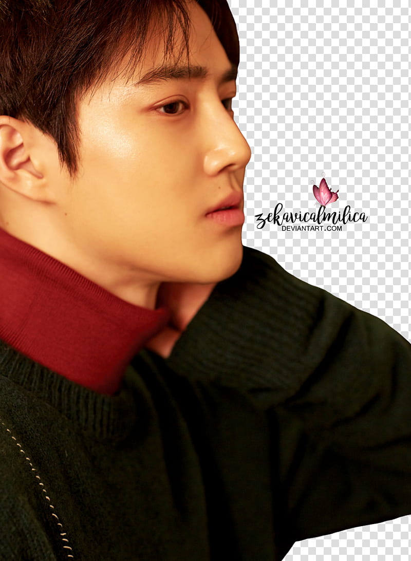 EXO Suho For Life, man wearing black long-sleeved shirt transparent background PNG clipart