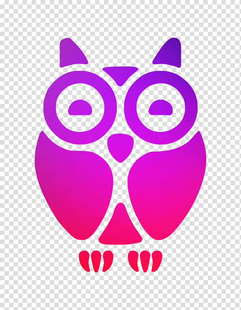 Brush, Owl, Tawny Owl, Silhouette, Logo, Pink, Purple, Violet transparent background PNG clipart