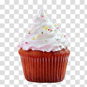 , cupcake with sprinklers transparent background PNG clipart