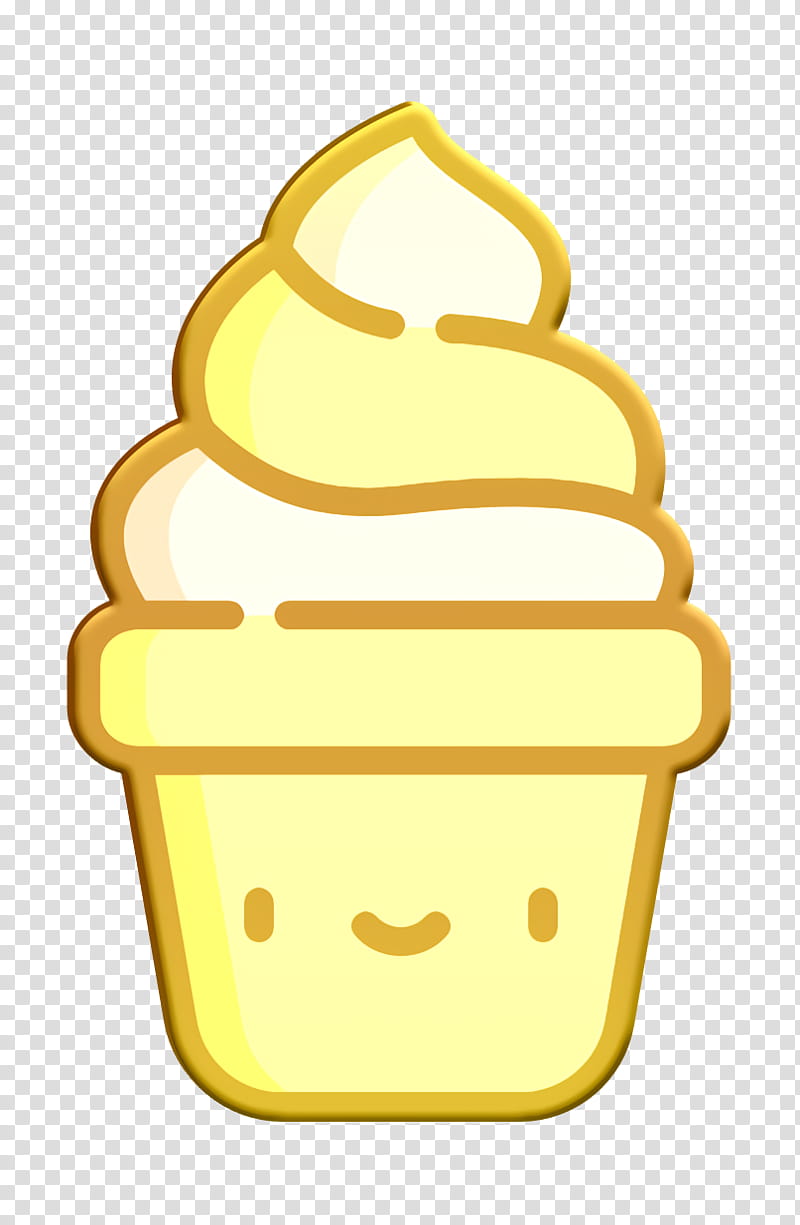 Summer icon Tropical icon Ice cream icon, Yellow, Frozen Dessert, Dairy, Food, Cloud, Soft Serve Ice Creams, Side Dish transparent background PNG clipart