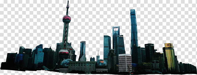 City Skyline, Bund, Oriental Pearl Tv Tower, Huangpu River, Waibaidu Bridge, Shanghai Tower, Lujiazui, Pudong transparent background PNG clipart