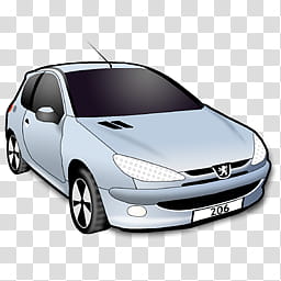 Peugeot  Icon , peugeot__grey, gray Peugeot  -door hatchback artwork transparent background PNG clipart