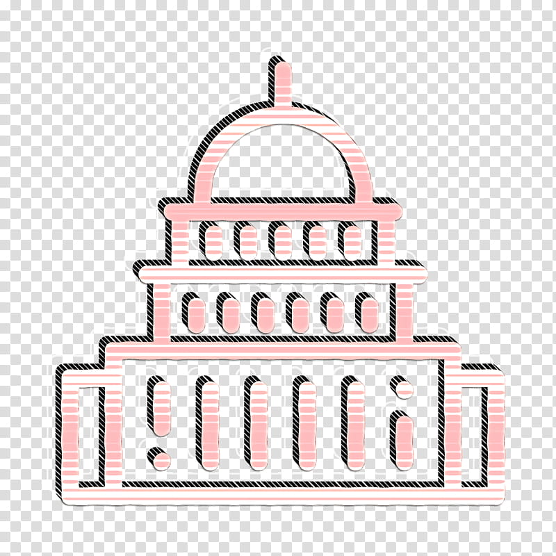 Voting Elections icon Government icon Embassy icon, Pink, Landmark, Architecture, Logo, Building transparent background PNG clipart