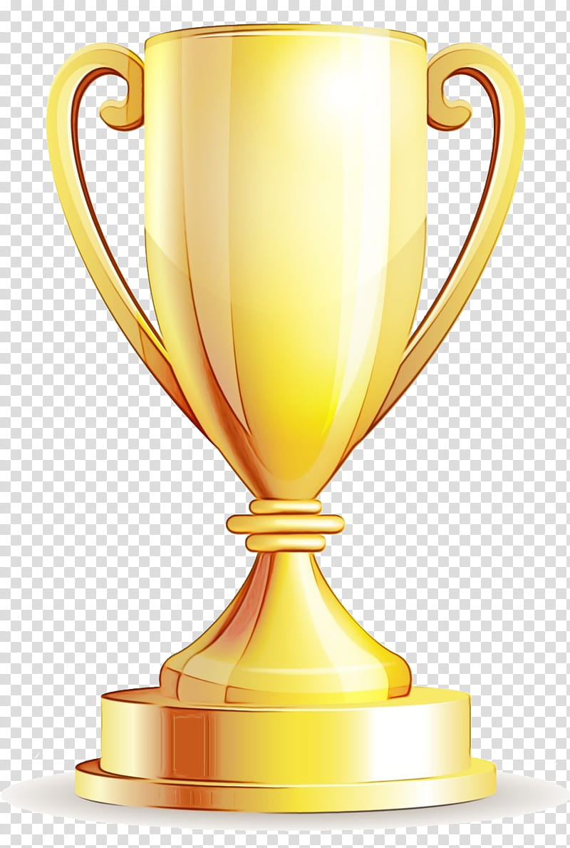 Cartoon Gold Medal, Trophy, Cup, Champion, Award, Drinkware, Yellow, Tableware transparent background PNG clipart