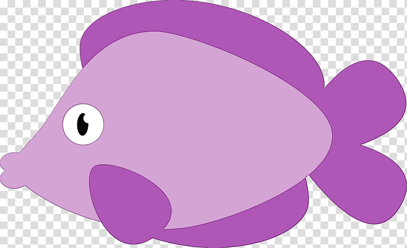 fish pink purple marine mammal, Watercolor, Paint, Wet Ink transparent background PNG clipart
