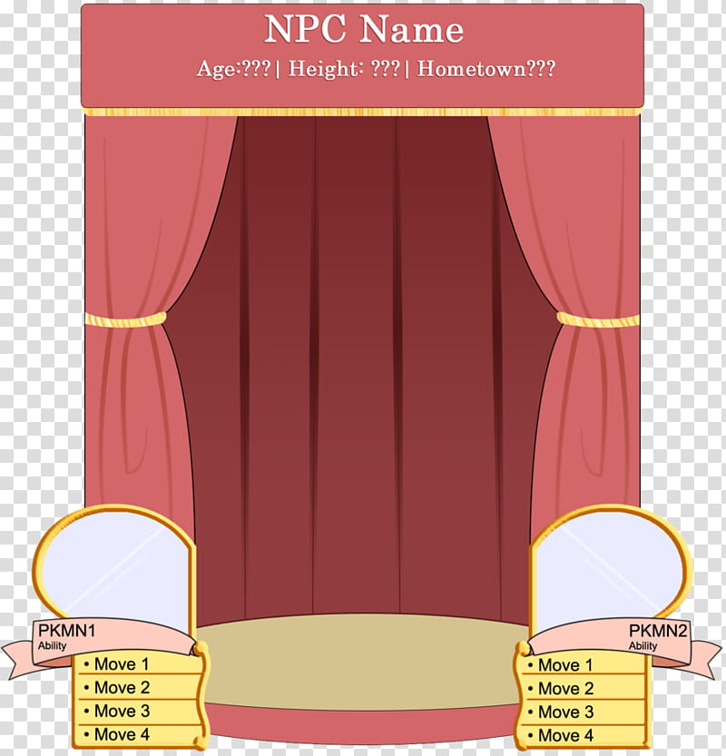 PKMN Coordinators NPC App, red and pink stage curtain illustration transparent background PNG clipart