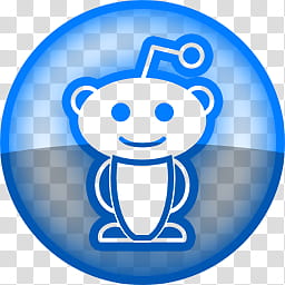 Icon Neoni Blue, reddit transparent background PNG clipart