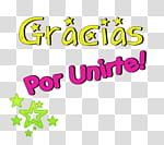 Texto Gracias por Unirte transparent background PNG clipart