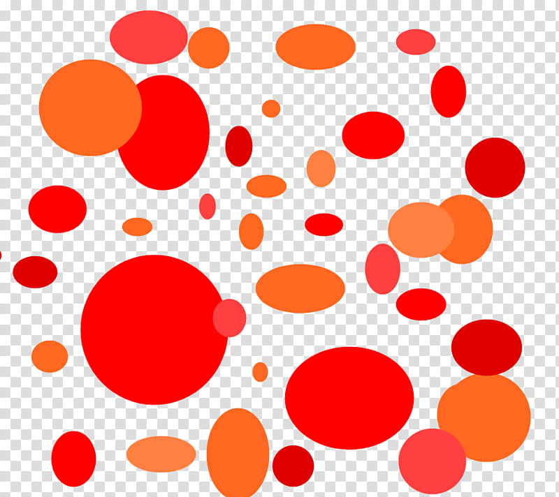 red and orange polka-dots illustration transparent background PNG clipart