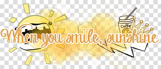 texts from Kpop songs, when you smile, sunshine illustration transparent background PNG clipart