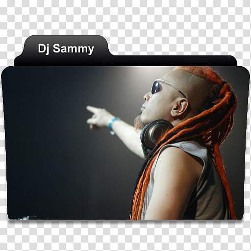 Music Big , Dj Sammy printed folder transparent background PNG clipart