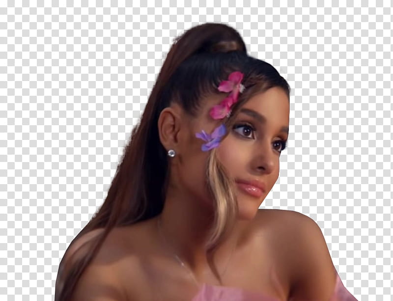 Ariana Grande Thank You Next Woman With Pink And Blue