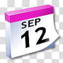 WinXP ICal, September  calendar transparent background PNG clipart