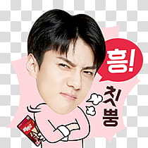 EXO KAKAO TALK PEPERO, EXO Sehun transparent background PNG clipart