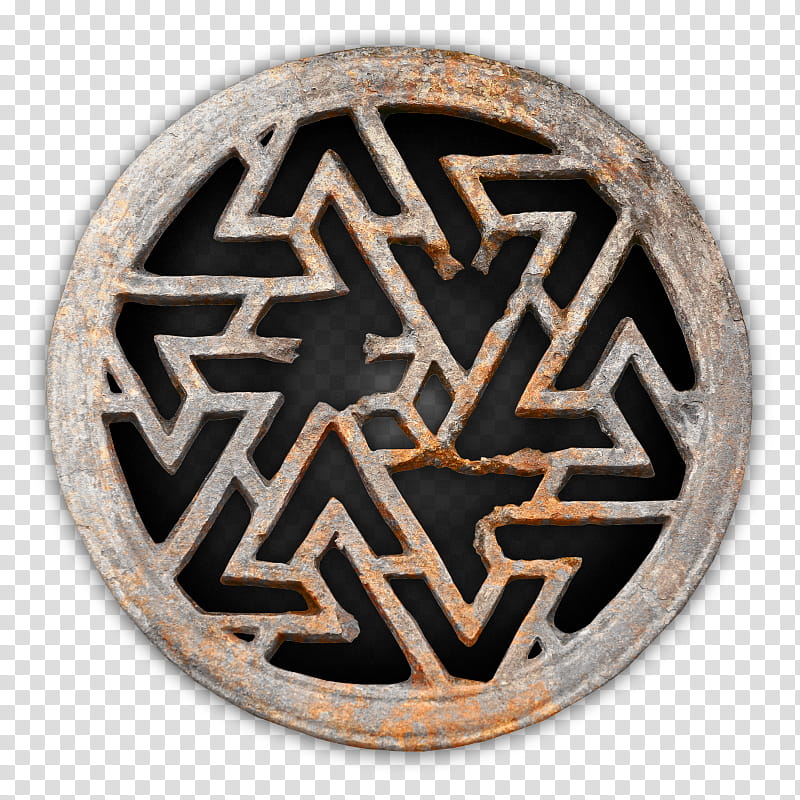 RPG Map Elements , round brown aztec symbol transparent background PNG clipart