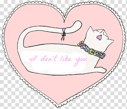 Louistmlinsns , white cat and pink heart art transparent background PNG clipart