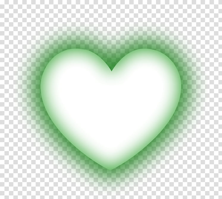 Estrellas y Corazones, white heart with green glow illustration transparent background PNG clipart