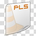 LeopAqua, white and orange PLS file icon transparent background PNG clipart