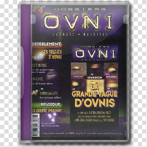 DvD Case Icon Special , Dossiers OVNI Invasion La grande vague D'Ovnis DvD Case transparent background PNG clipart