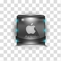 lightbleue Applestar, grey Apple device in round frame transparent background PNG clipart