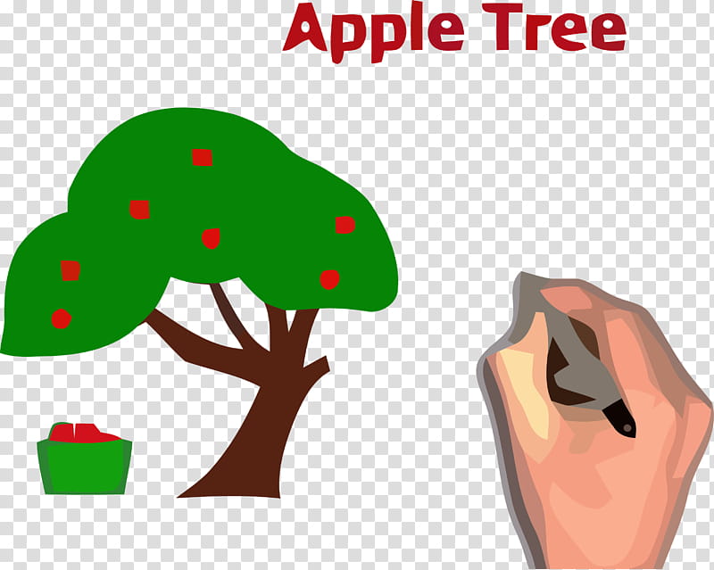 cartoon apple tree branch
