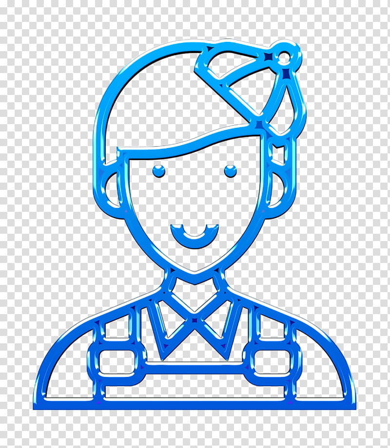 Careers Men icon Painter icon Professions and jobs icon, Line Art transparent background PNG clipart