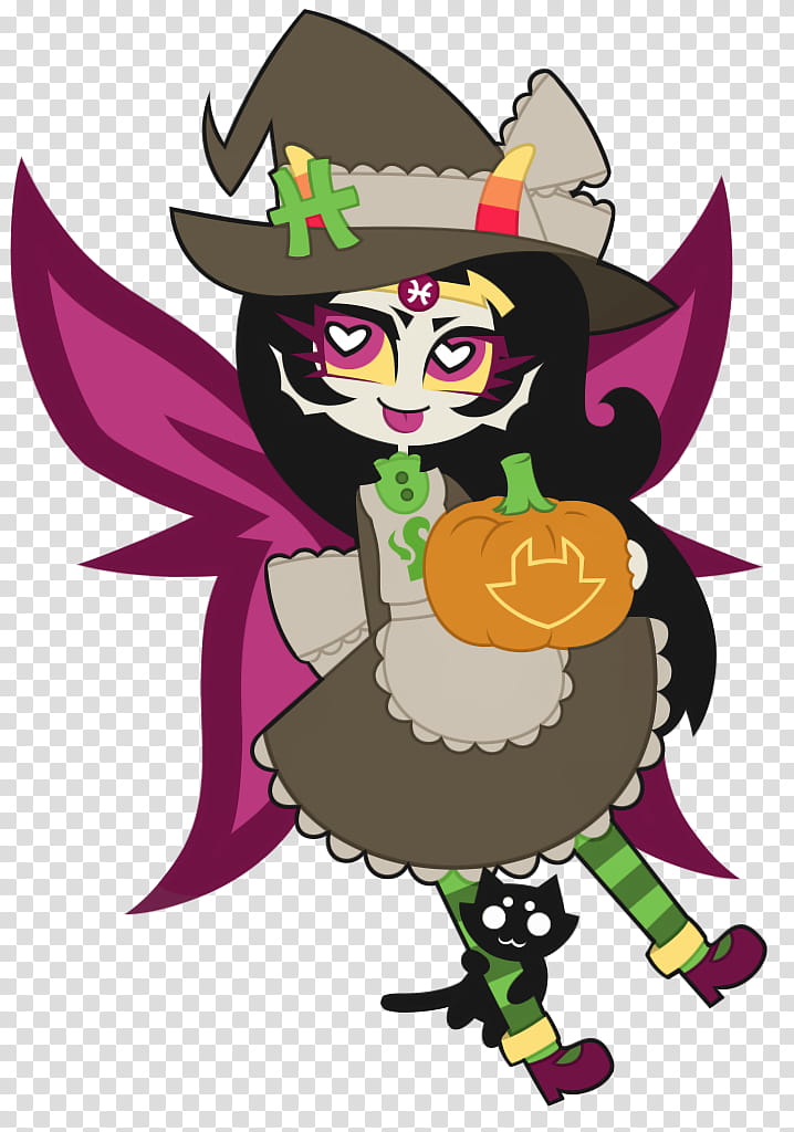 Homestuck Feferi Peixes Happy Halloween, animated female character transparent background PNG clipart