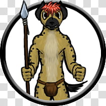 Gnoll Boy, brown character transparent background PNG clipart